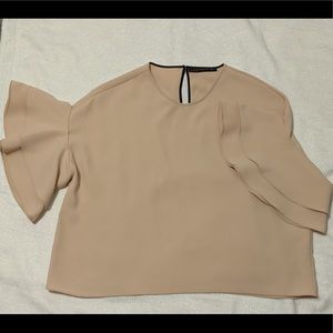 Zara Woman ruffle sleeve top